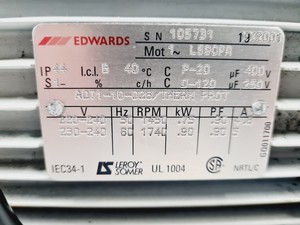 Thumbnail image of Edwards 30 E2M30 Rotary Vane Dual Stage Vacuum Pump