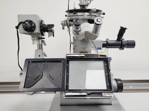 Thumbnail image of Reichert 357801 Inverted Polarising Microscope System w/ Table & Various Parts