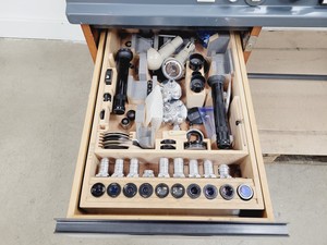 Thumbnail image of Reichert 357801 Inverted Polarising Microscope System w/ Table & Various Parts