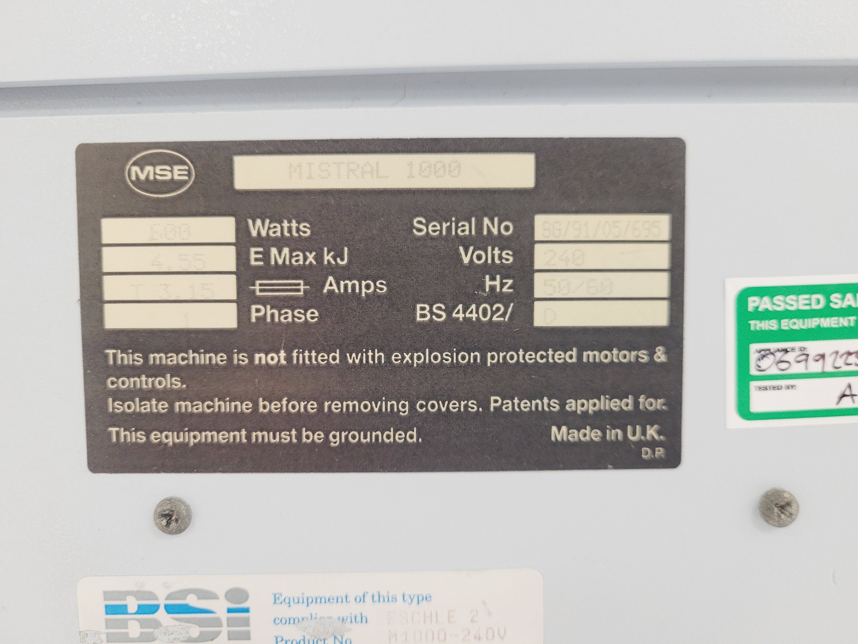 Image of MSE Mistral 1000 Benchtop Centrifuge