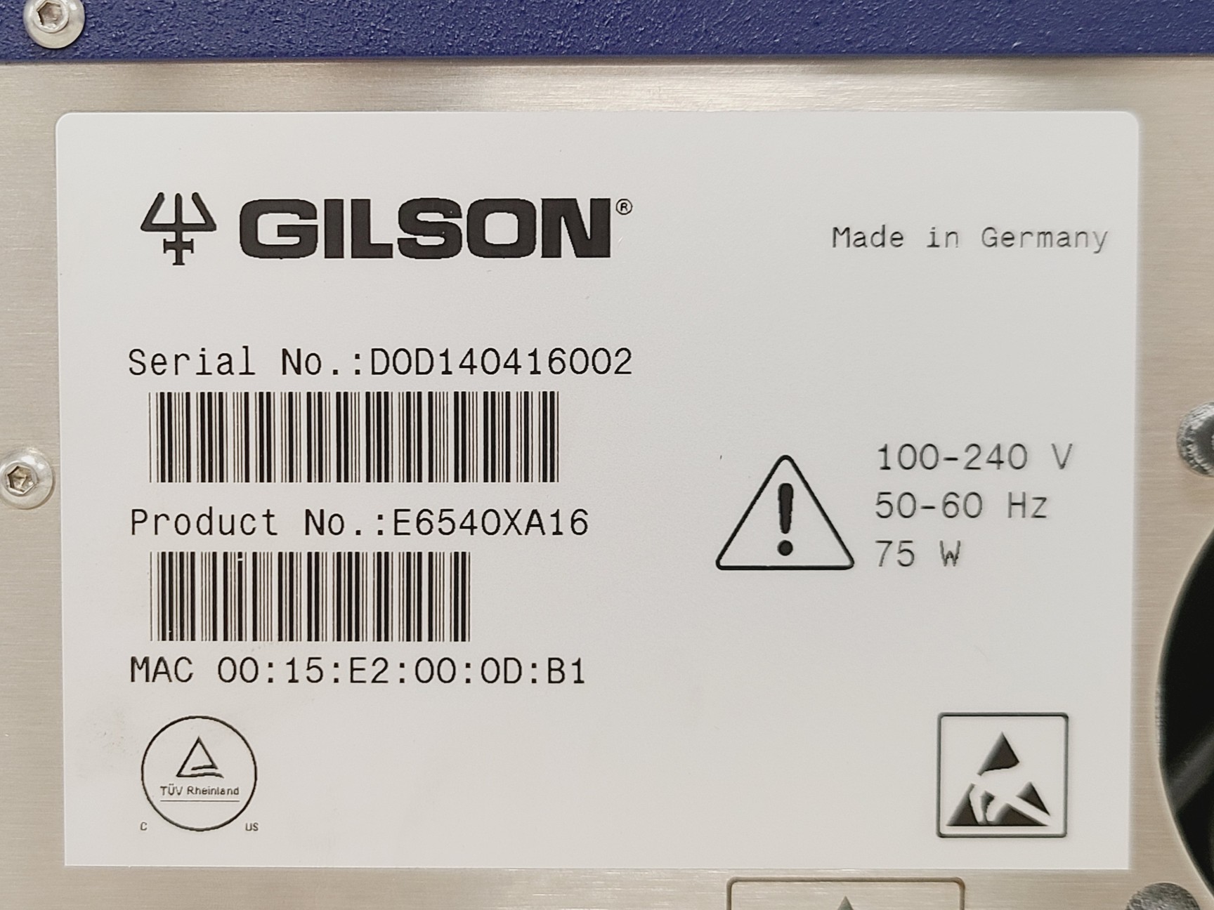 Image of Gilson 157 UV-VIS Detector Model 14100001 Spectrometer 