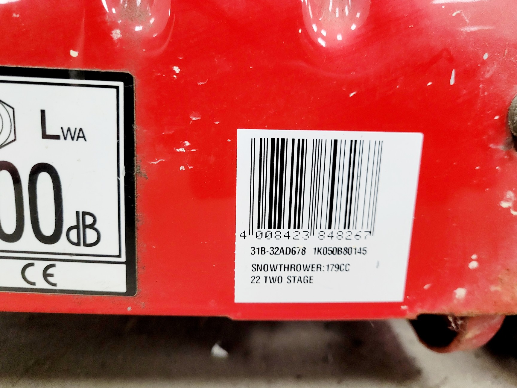 Image of MTD Products Snow Thrower Machine Model 31B-32AD678 