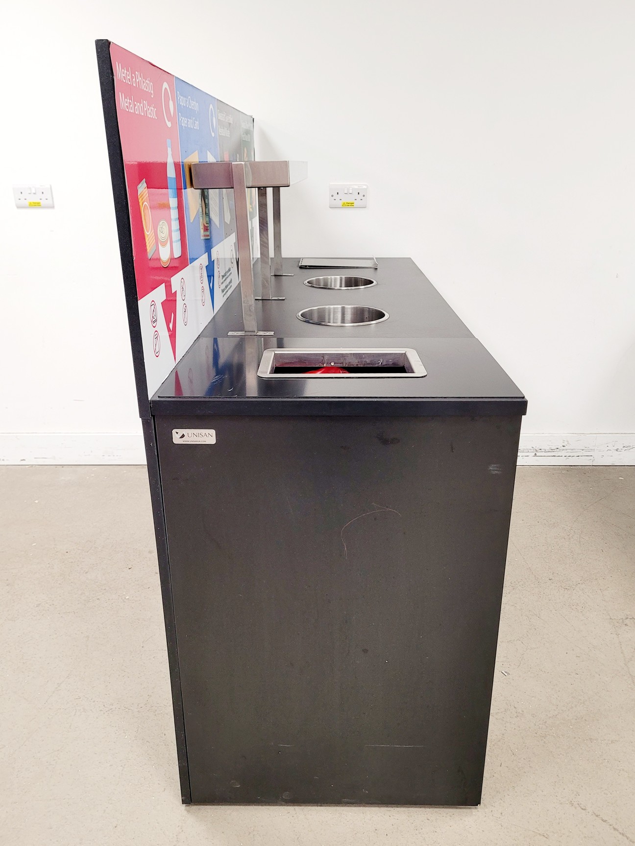 Image of Wooden 4 Waste Stream Bin Metal & Plastic, Paper, General Waste & Food Waste 