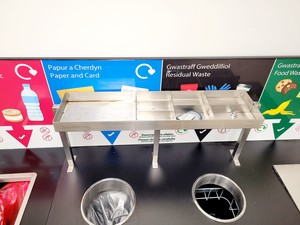 Thumbnail image of Wooden 4 Waste Stream Bin Metal & Plastic, Paper, General Waste & Food Waste 