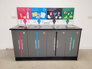 Thumbnail image of Wooden 4 Waste Stream Bin Metal & Plastic, Paper, General Waste & Food Waste 