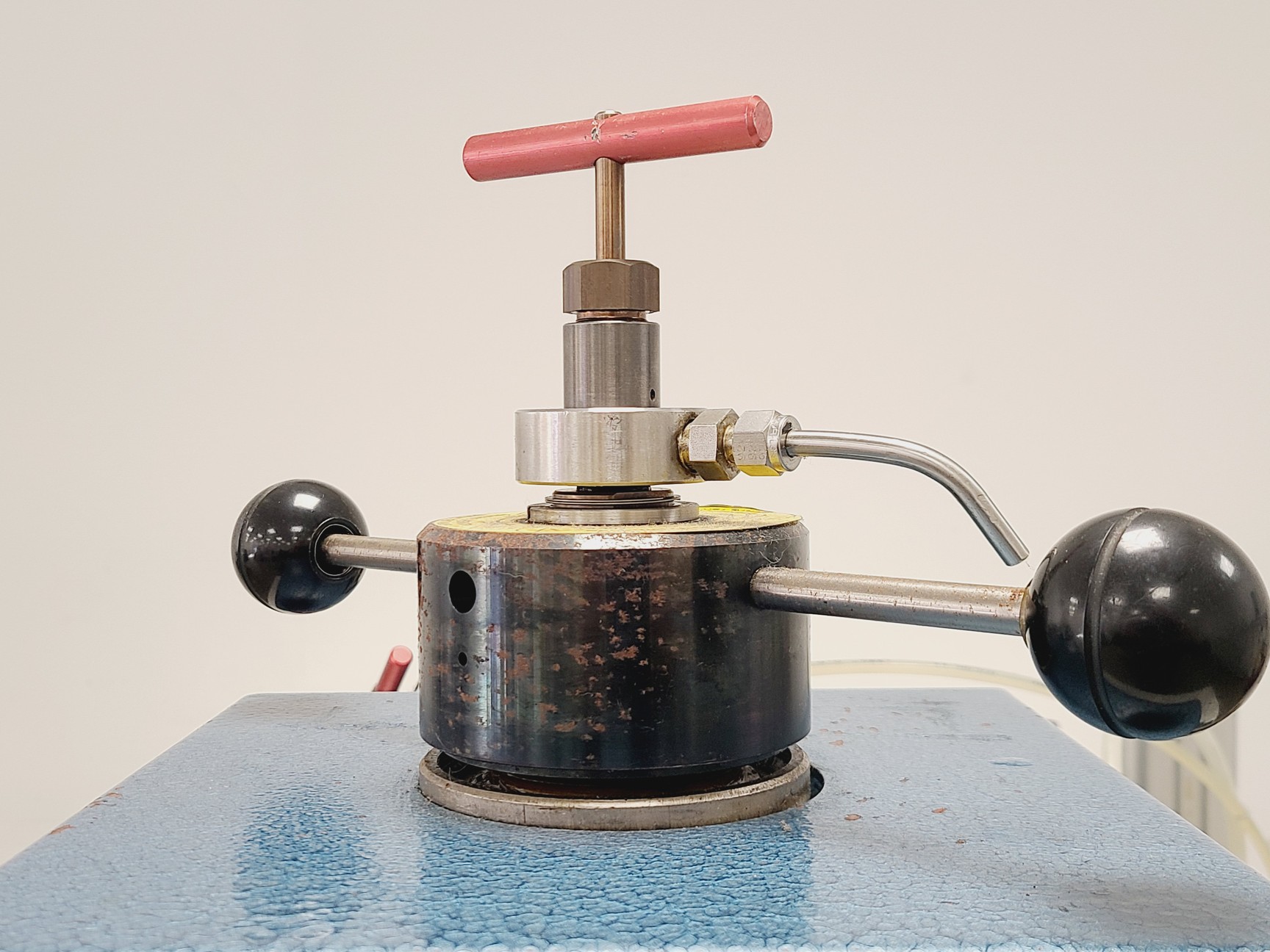 Image of Cold Isostatic Press with Neslab RTE 200 Recirculating Water Bath