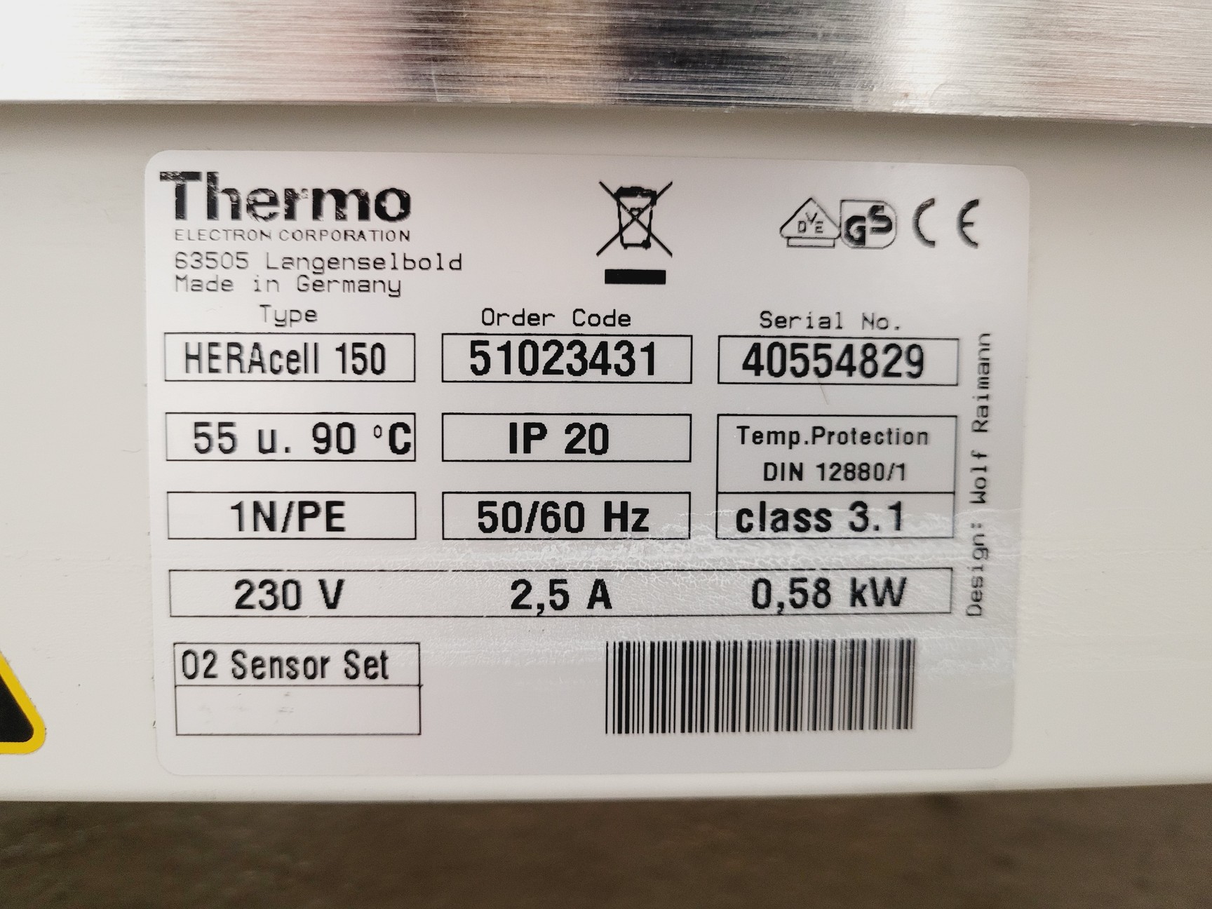 Image of Kendro HERAcell 150 CO2 Incubator Spares/Repair Lab