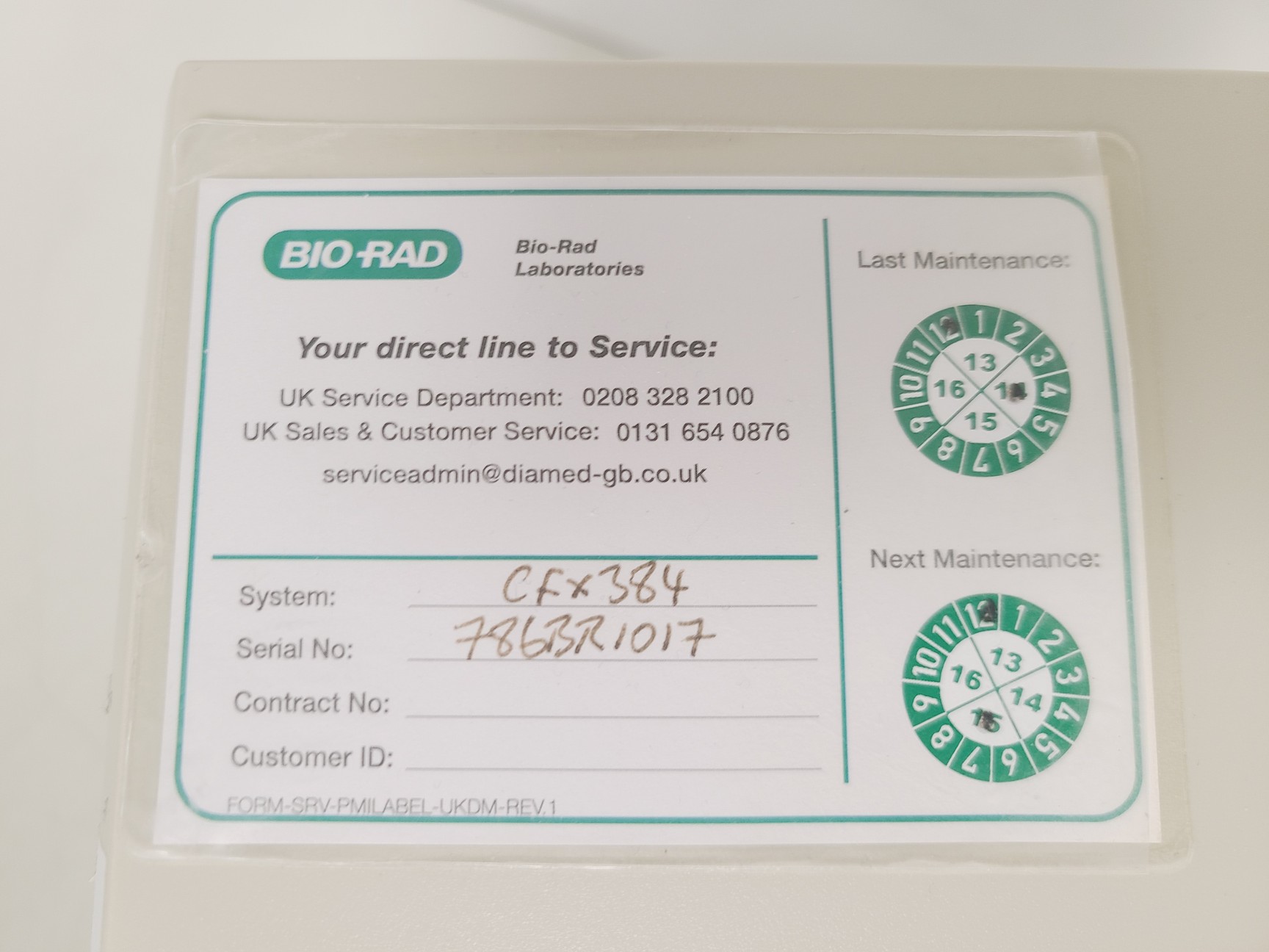 Image of Bio-Rad CFX384 Real time system C1000 Thermocycler (manual lid) Lab