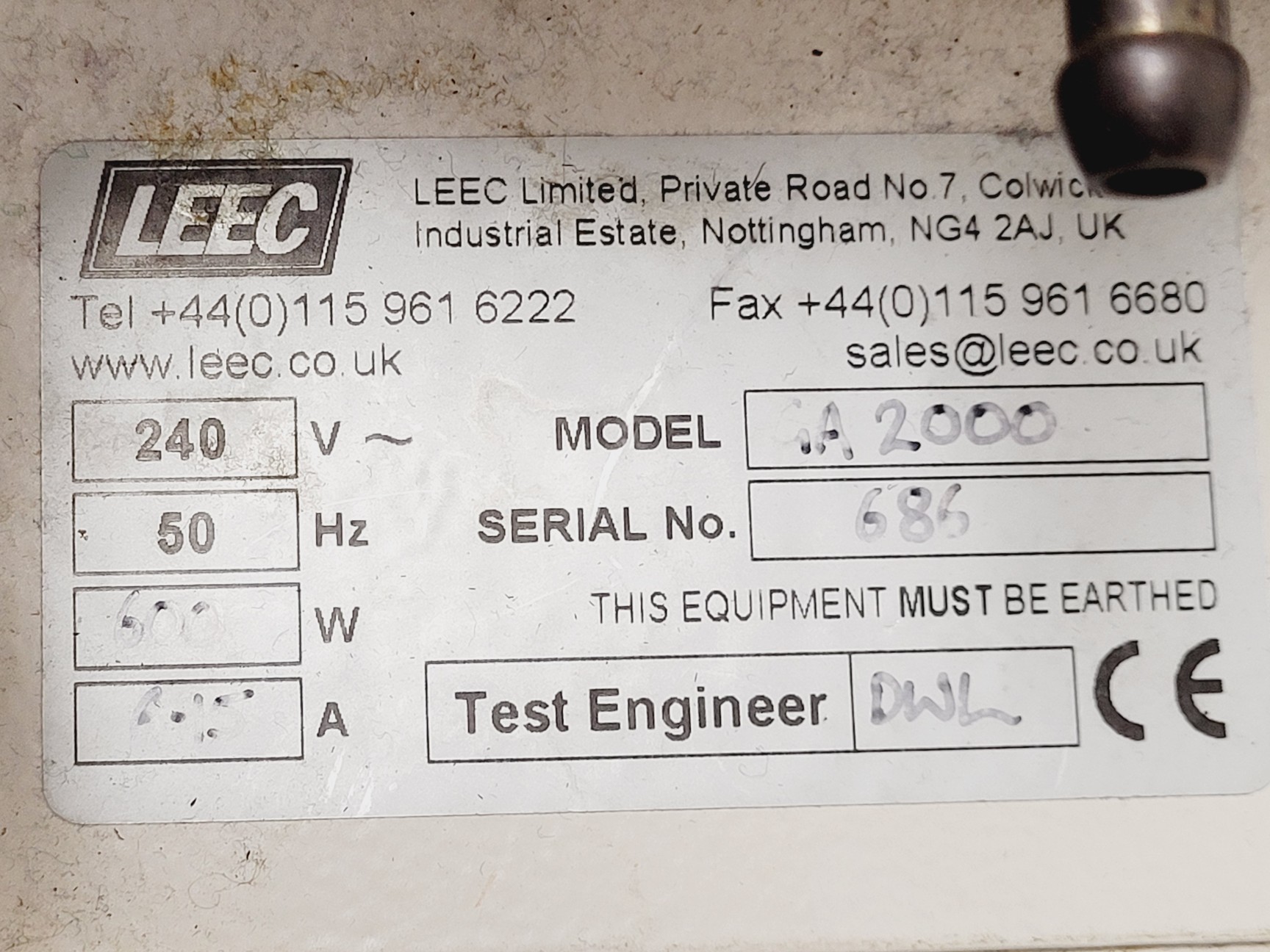 Image of LEEC GA2000 CO2 Incubator Spares/Repair Lab