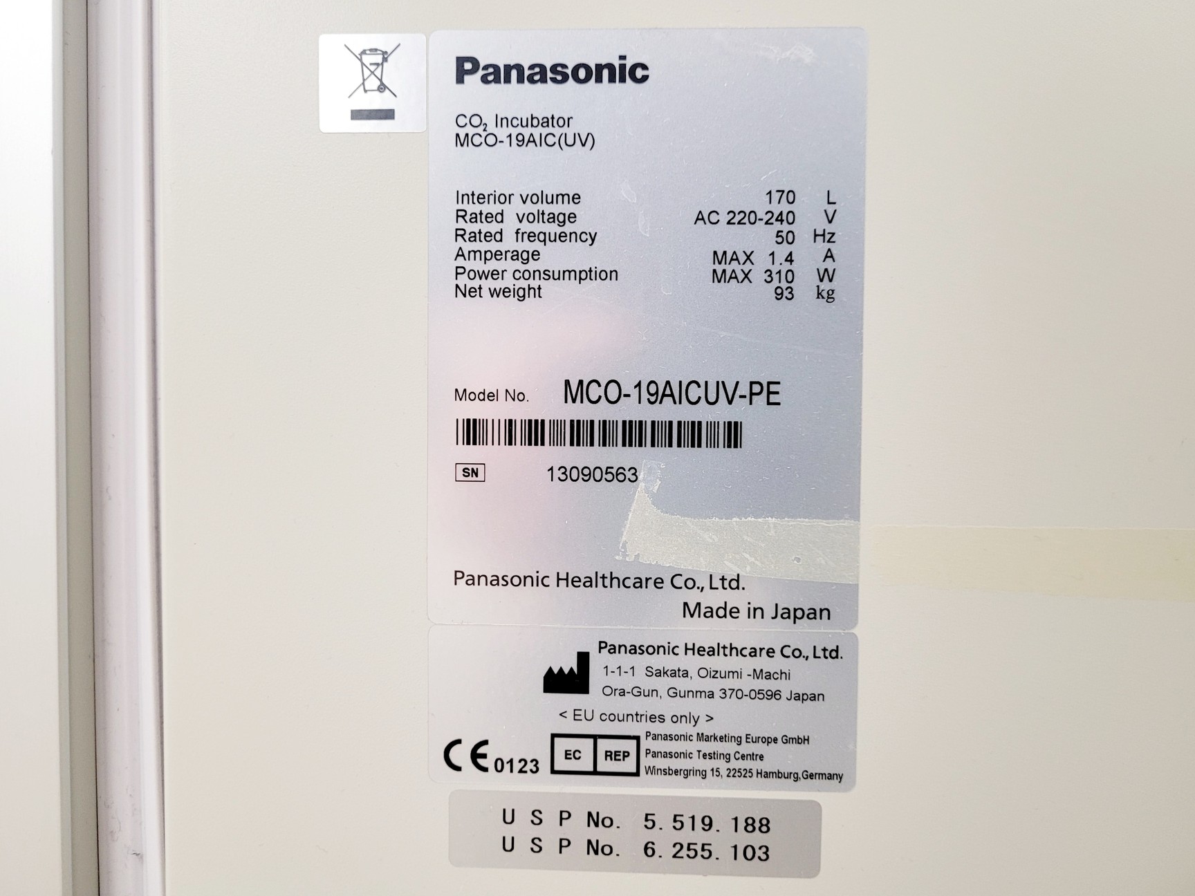 Image of Panasonic MCO-19AICUV-PE CO2 Incubator Spares/Repair Lab