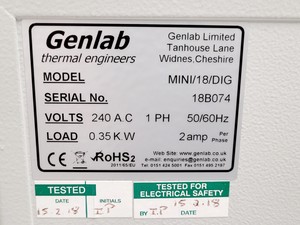 Thumbnail image of Genlab MINI/18/DIG Laboratory Incubator