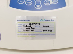 Thumbnail image of Sigma 1-14K Benchtop Centrifuge