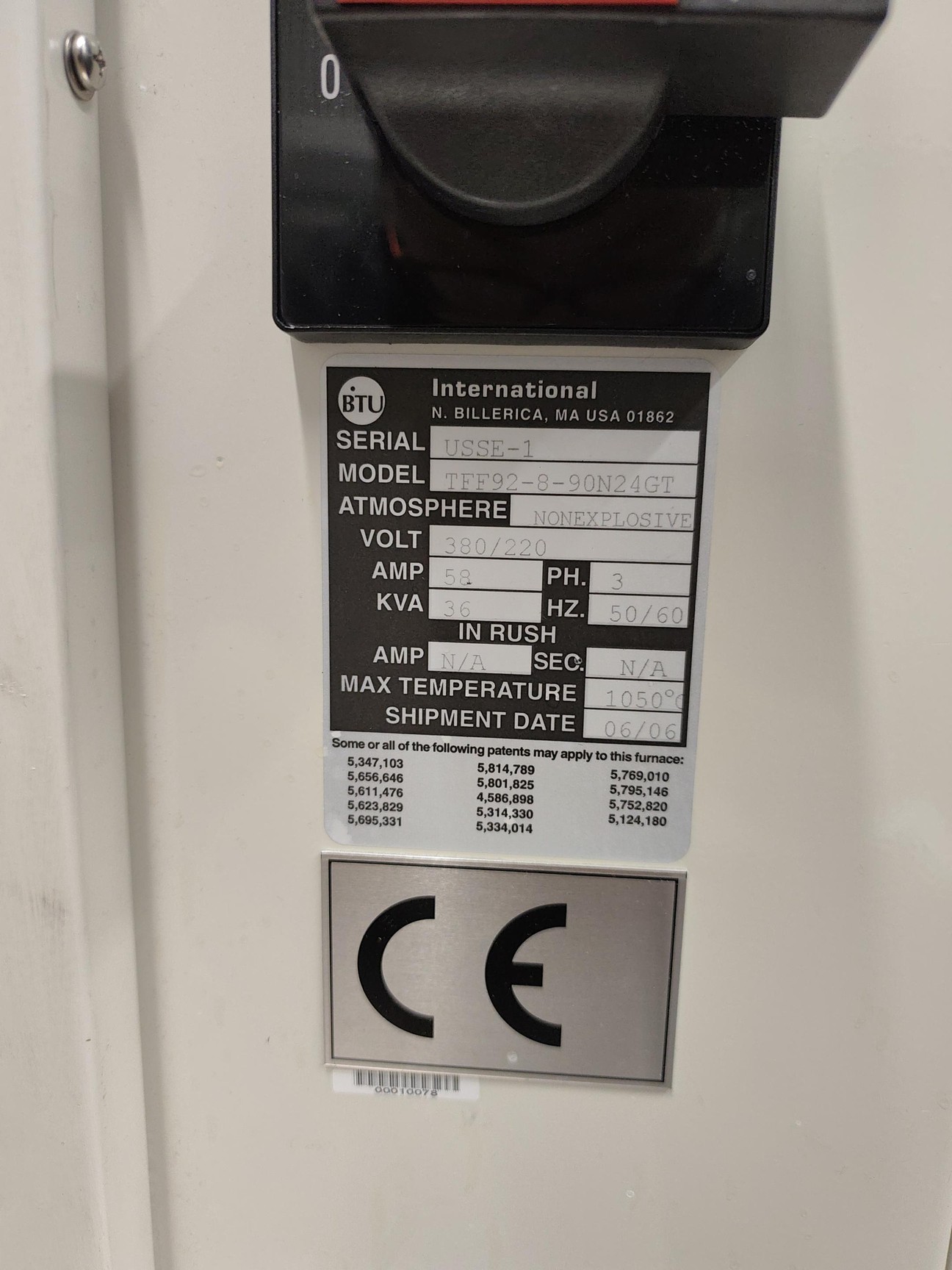 Image of BTU TFF92-8-90N24GT Continuous Belt Furnace Nitrogen Atmosphere, 1050 °C