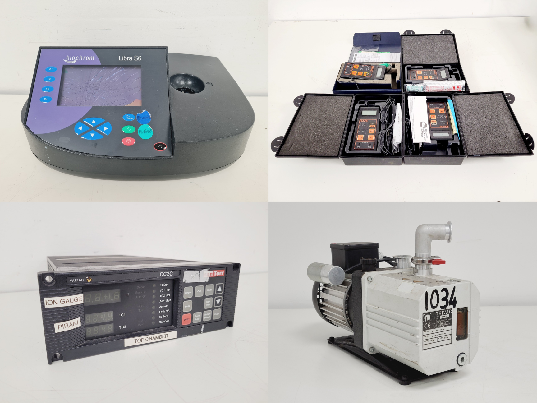 Image of Mixed Job Lot of Laboratory Equipment - Carl Zeiss, Varian, Gilson, Trivac 