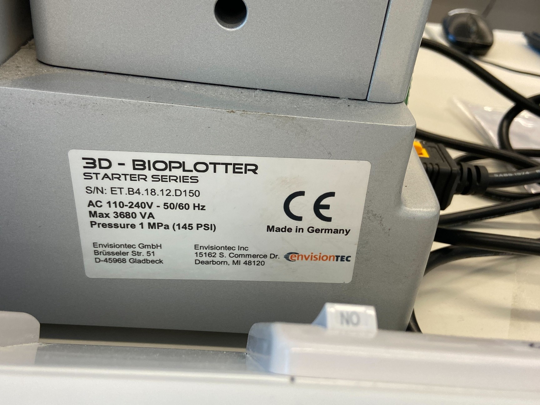 Image of EnvisionTEC 3D-Bioplotter Starter Series 3D Bioprinter System w/ High Temp Heads
