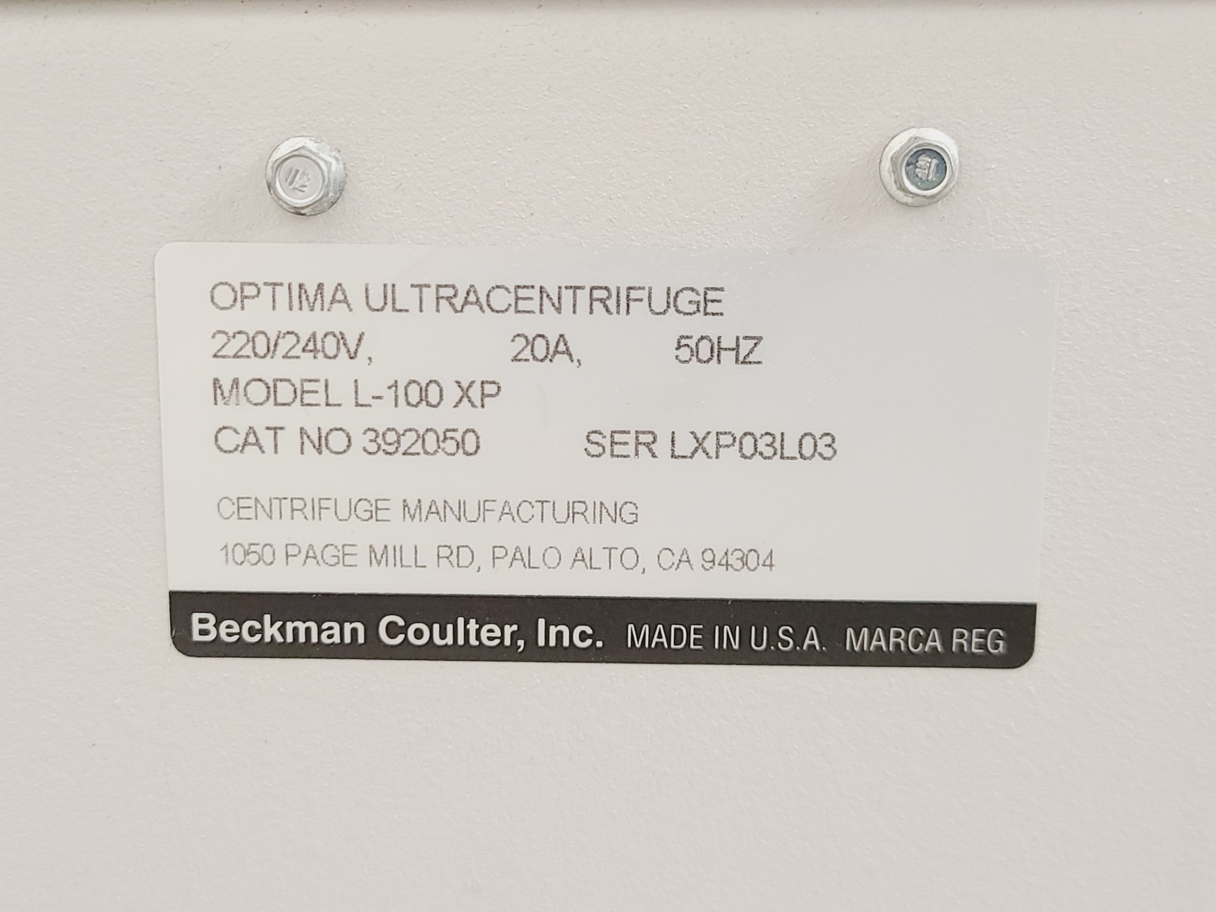 Image of Beckman Coulter Optima L-100XP Ultracentrifuge