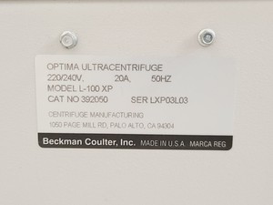 Thumbnail image of Beckman Coulter Optima L-100XP Ultracentrifuge