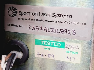 Thumbnail image of Spectron Laser Systems Model SL401 Class IV Laser 