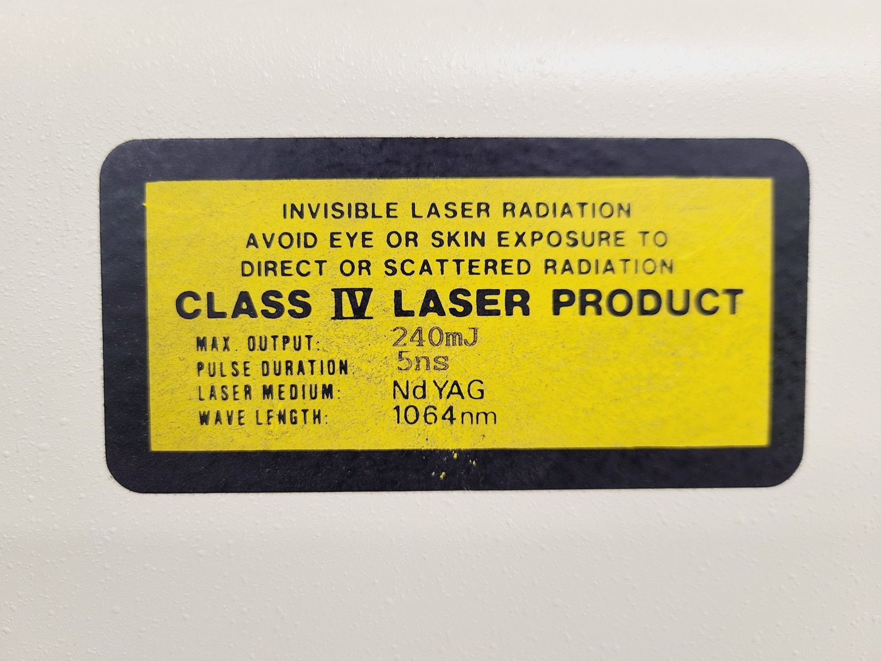 Image of Spectron Laser Systems Model SL401 Class IV Laser 