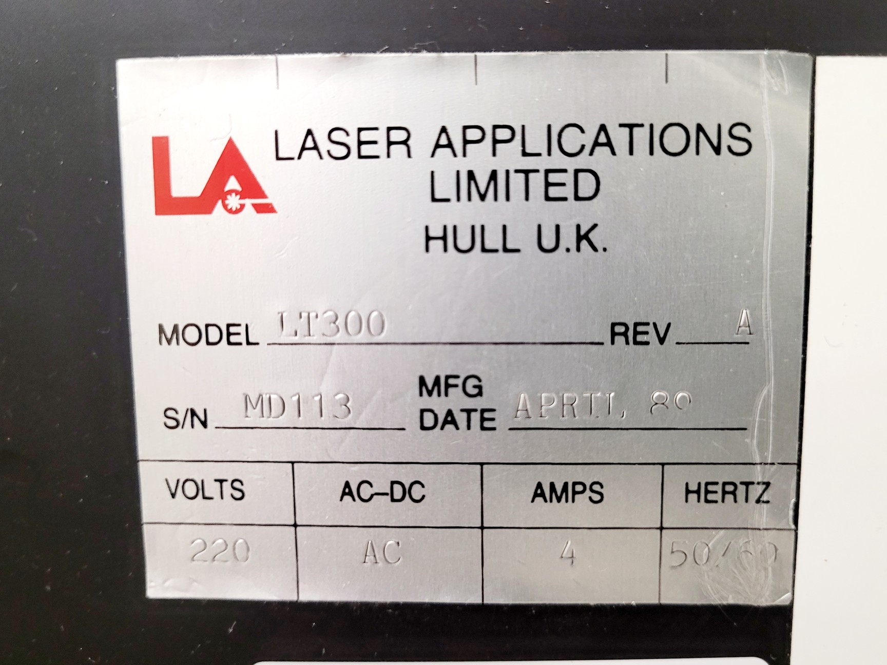 Image of Coherent Laserbrand LT300 CO2 Laser System Class 4 Lab