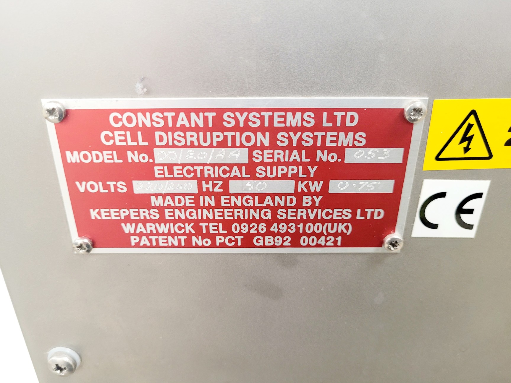 Image of Constant Systems Cell Disruption Systems One Shot Model 53 - 48x37x93 cm Lab