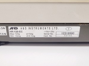 Thumbnail image of A&D Instruments HR-120 Analytical Balance Scales