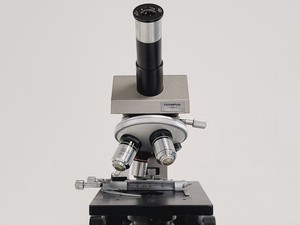 Thumbnail image of Olympus CH Compound Monocular Microscope w/ 3 x Objectives 10x/40x/100x 