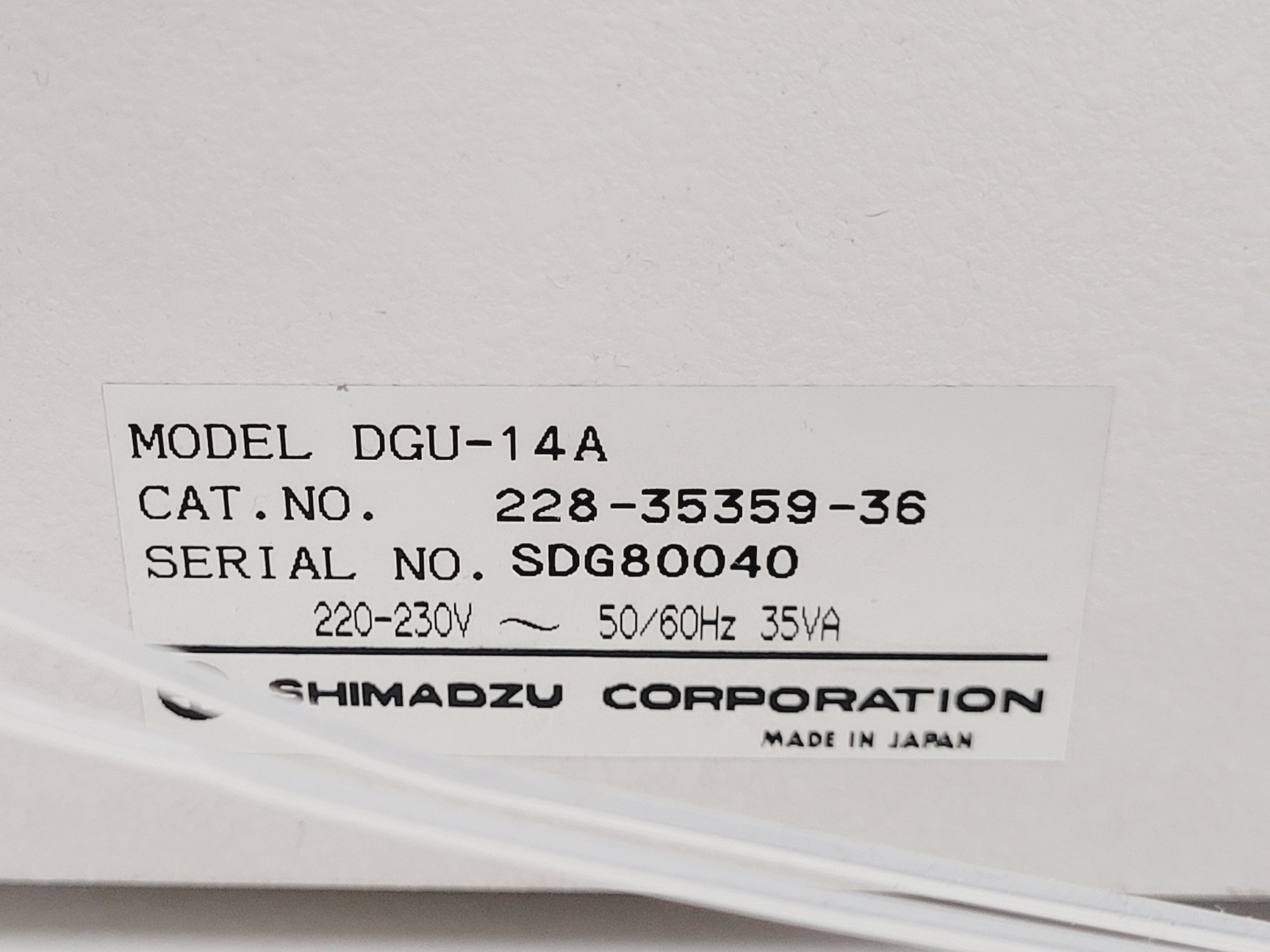 Image of Shimadazu HPLC System