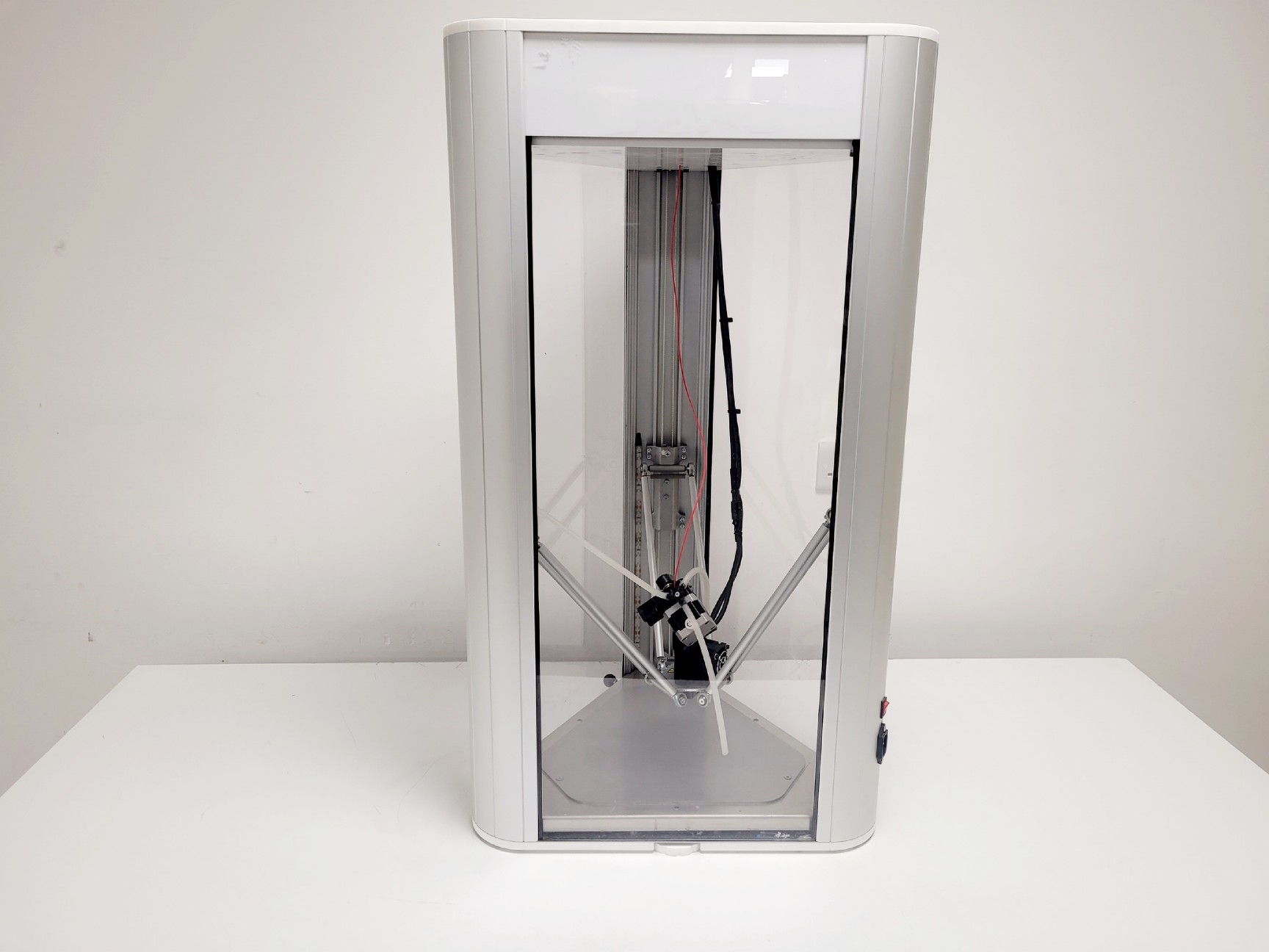 Image of Delta Wasp 20X40 T2 3D Printer w/ Red PLA 1.65LB Filament & Gray 1.43LB Filament