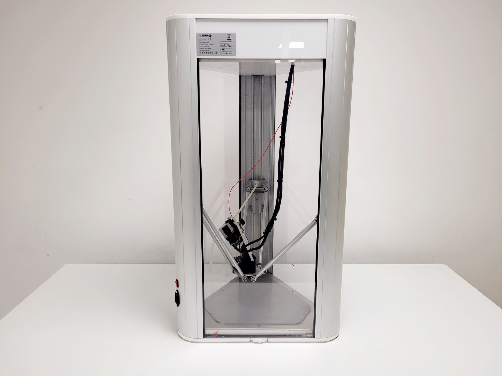 Image of Delta Wasp 20X40 T2 3D Printer w/ Red PLA 1.65LB Filament & Gray 1.43LB Filament