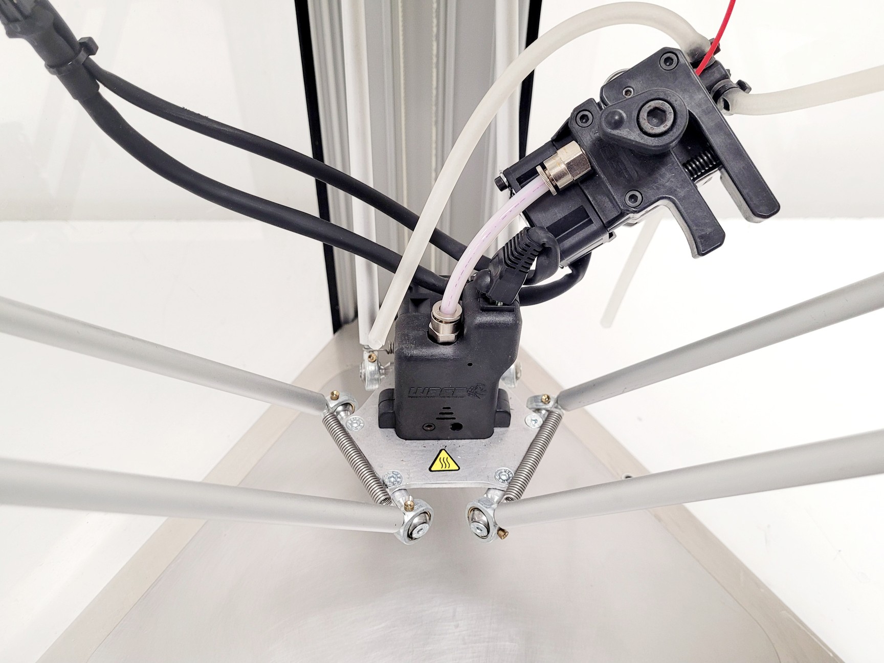 Image of Delta Wasp 20X40 T2 3D Printer w/ Red PLA 1.65LB Filament & Gray 1.43LB Filament