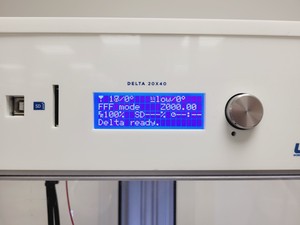 Thumbnail image of Delta Wasp 20X40 T2 3D Printer w/ Red PLA 1.65LB Filament & Gray 1.43LB Filament