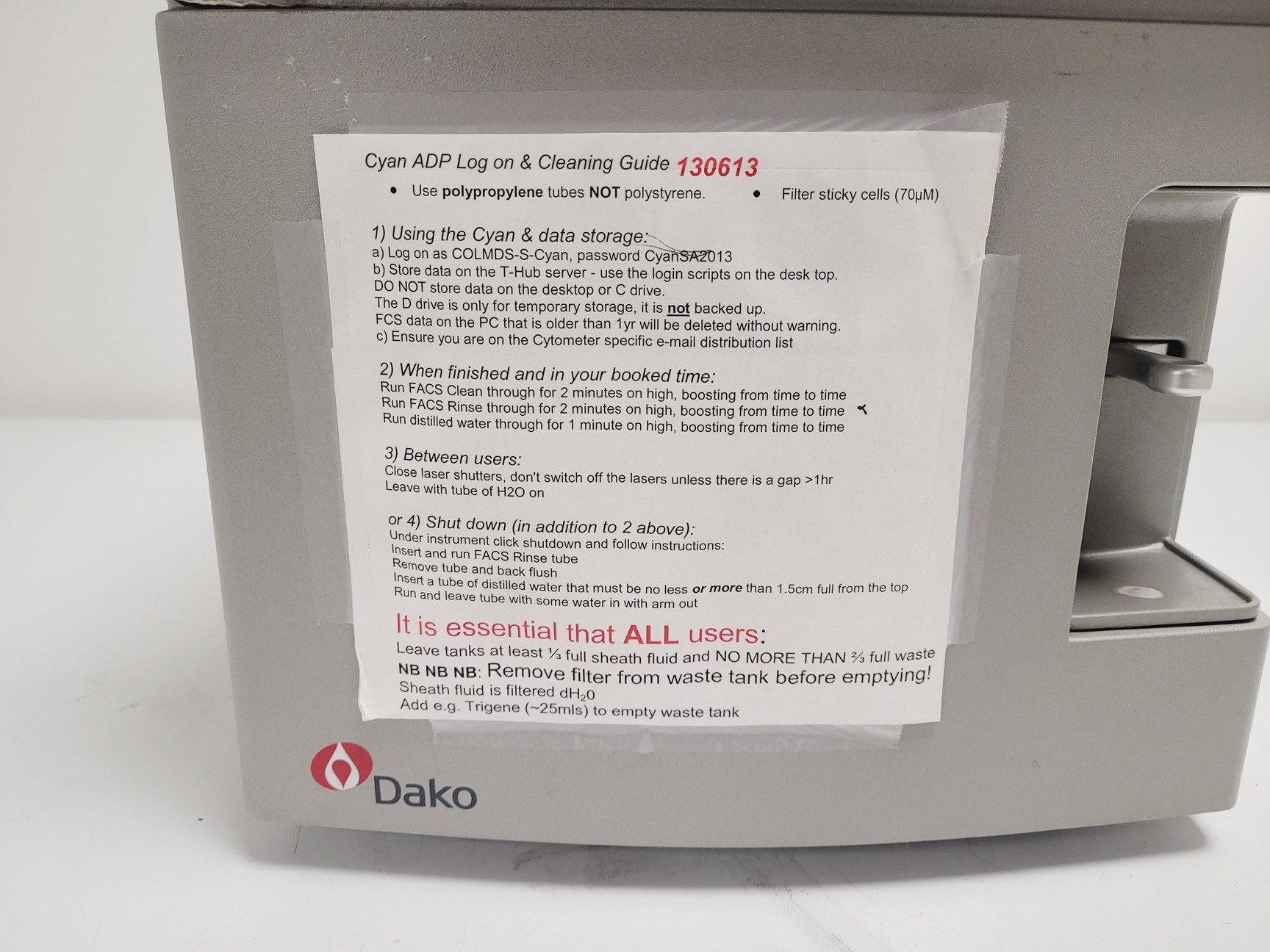 Image of Dako Cyan ADP Flow Cytometer