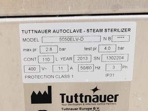 Thumbnail image of Tuttnauer 5050ELV-D Floor-Standing Autoclave