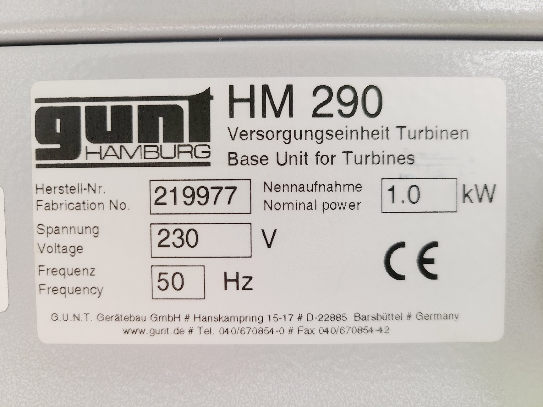 Image of Lot of 7 x GUNT HM290 Turbine Base Units Spares/Repair 