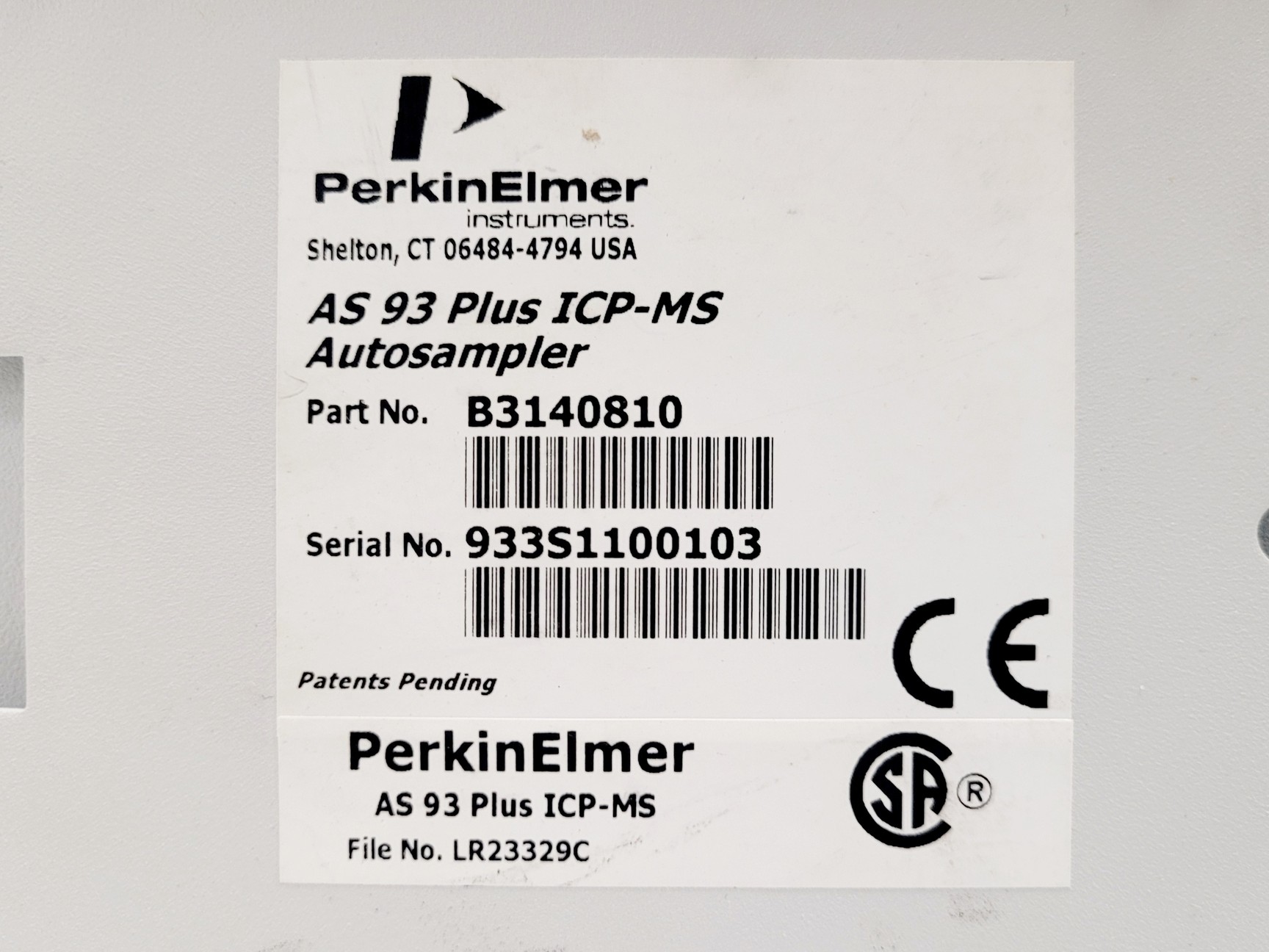 Image of Perkin Elmer AS 93 plus ICP-MS Autosampler for Atomic Spectroscopy