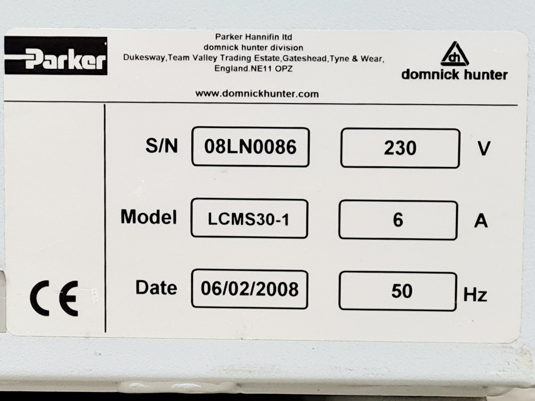 Image of Parker Dominick Hunter LCMS30-1 Nitrogen Gas Generator