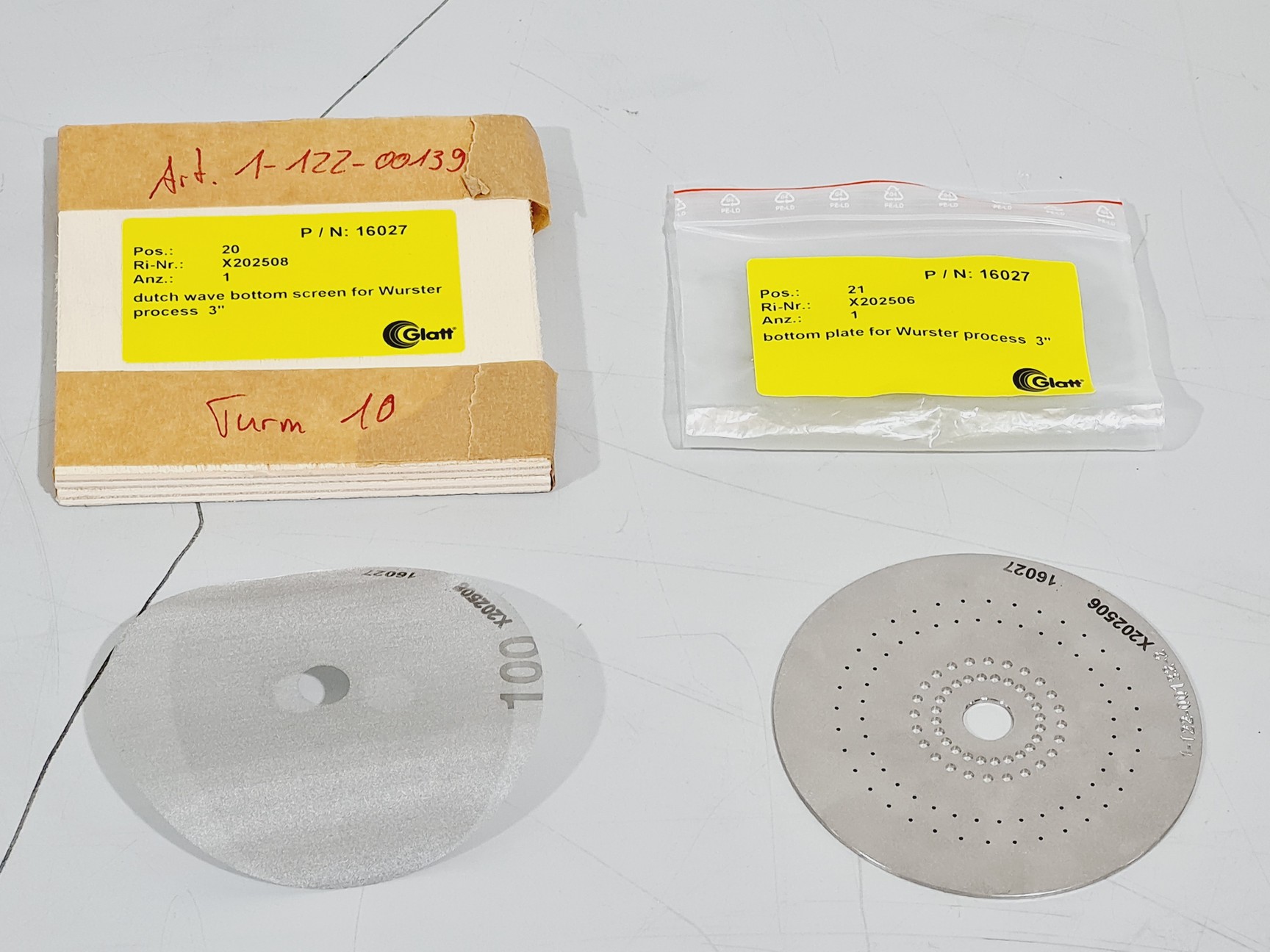 Image of Midi-Glatt Fluid Bed Dryer Parts / Accessories