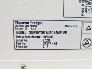 Thumbnail image of Thermo Finnigan Surveyor PDA Detector, Autosampler, MS Pump