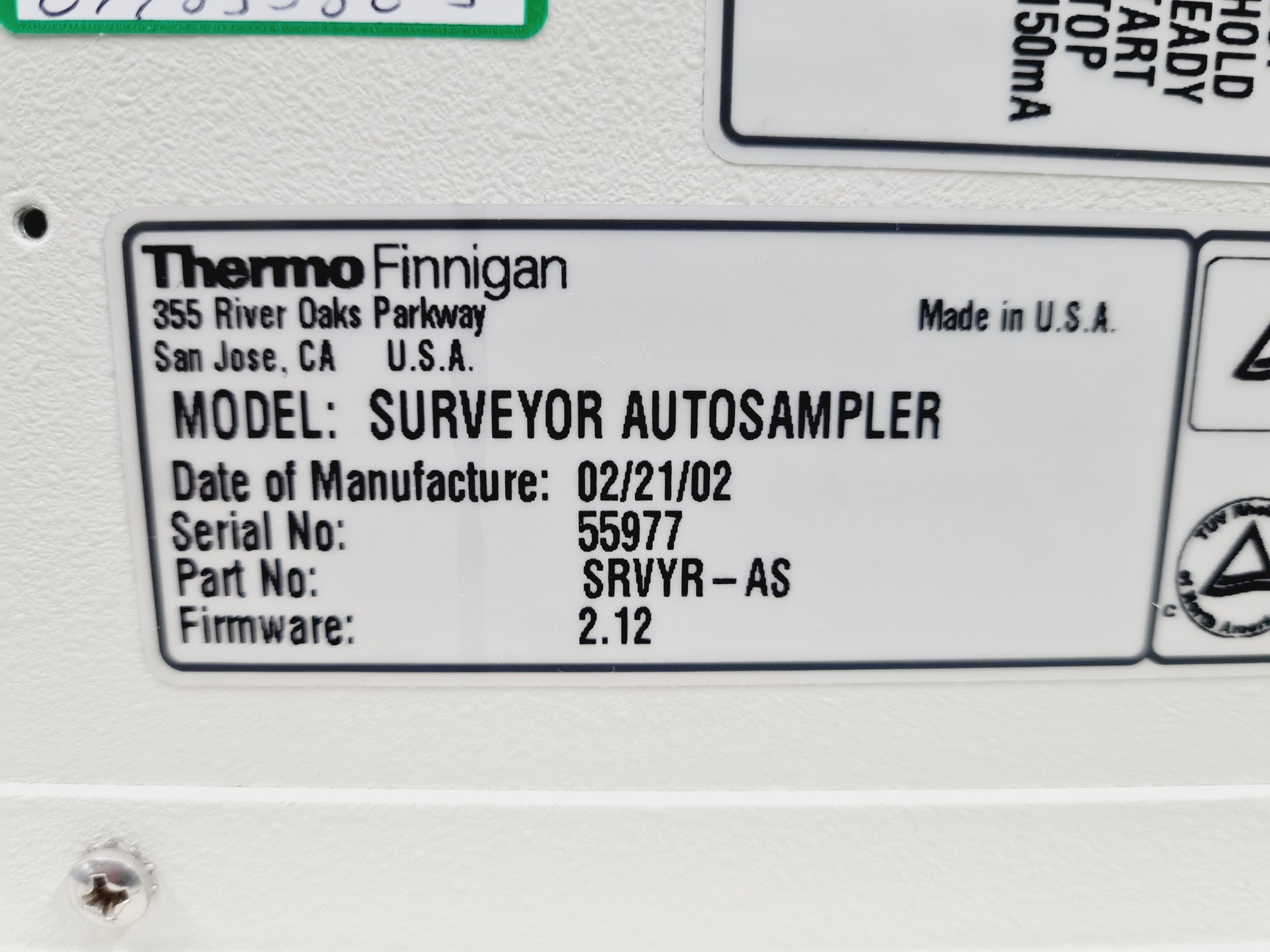 Image of Thermo Finnigan Surveyor PDA Detector, Autosampler, LC Pump