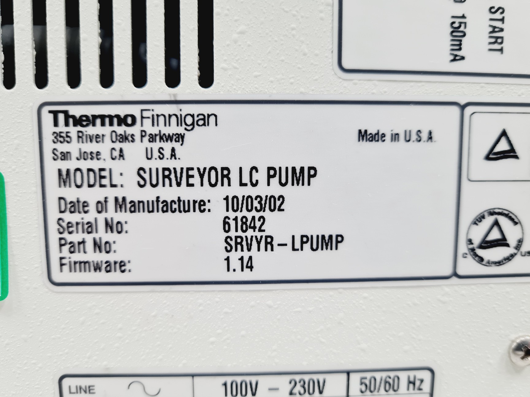 Image of Thermo Finnigan Surveyor PDA Detector, Autosampler, LC Pump