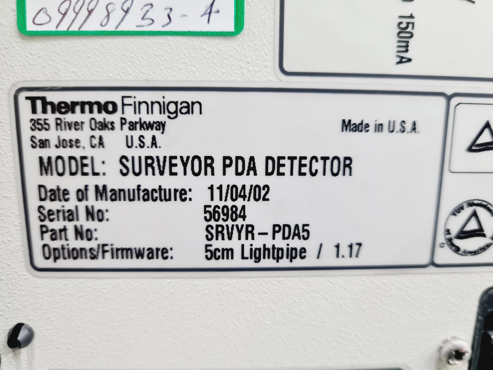 Image of Thermo Finnigan Surveyor PDA Detector, Autosampler, LC Pump