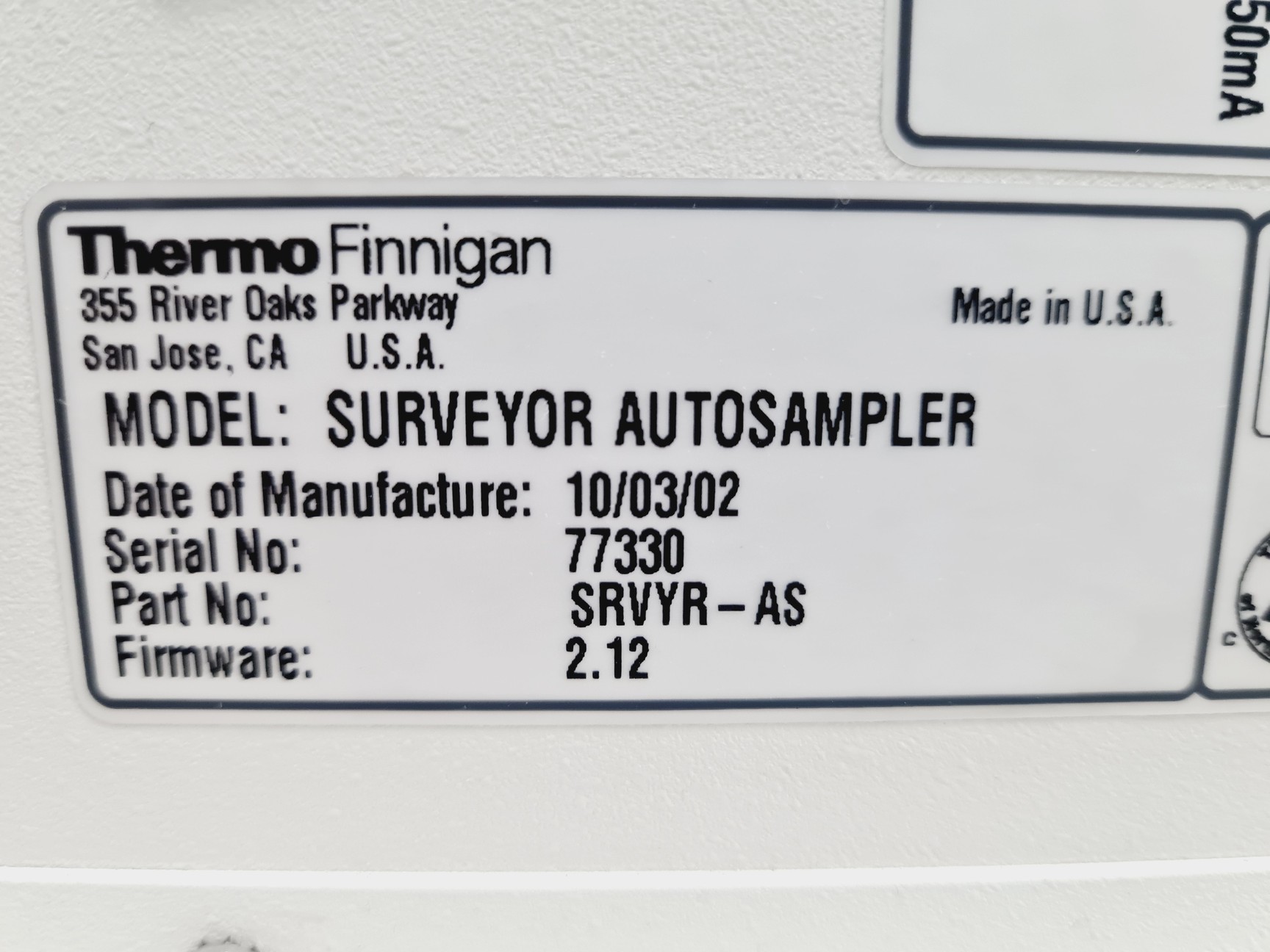 Image of Thermo Finnigan Surveyor PDA Detector, Autosampler, LC Pump