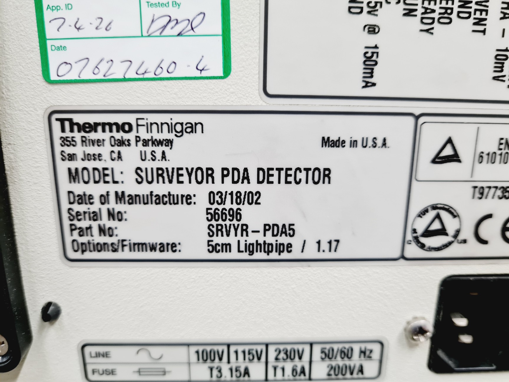 Image of Thermo Finnigan Surveyor PDA Detector, Autosampler, LC Pump HPLC System