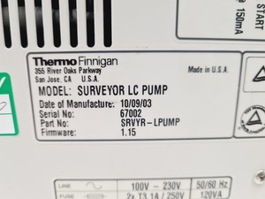 Thumbnail image of Thermo Finnigan Surveyor Autosampler & LC Pump HPLC System Lab