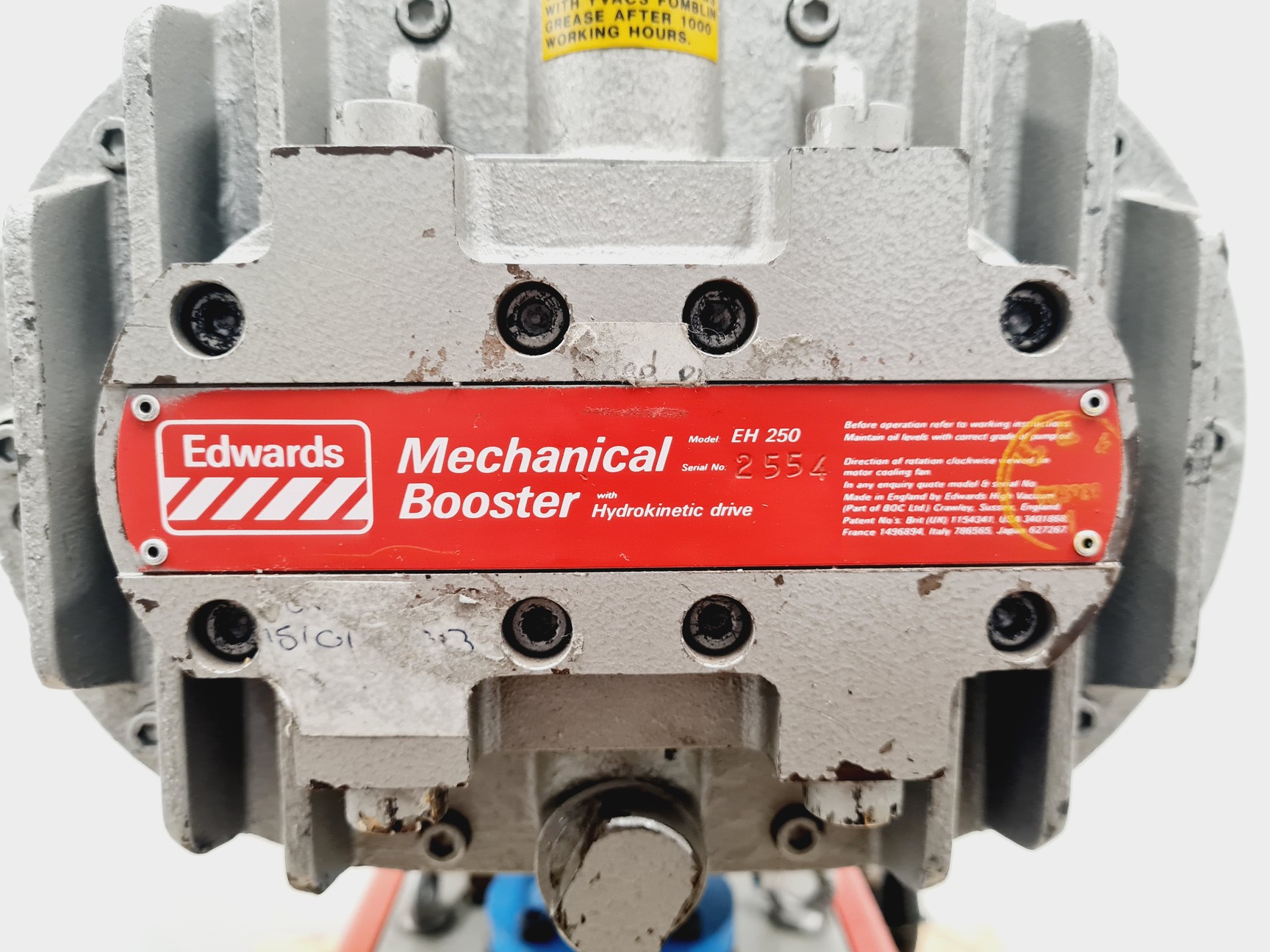 Image of Edwards 40 Two Stage Rotary Vane Vacuum Pump + Edwards EH 250 Mechanical Booster