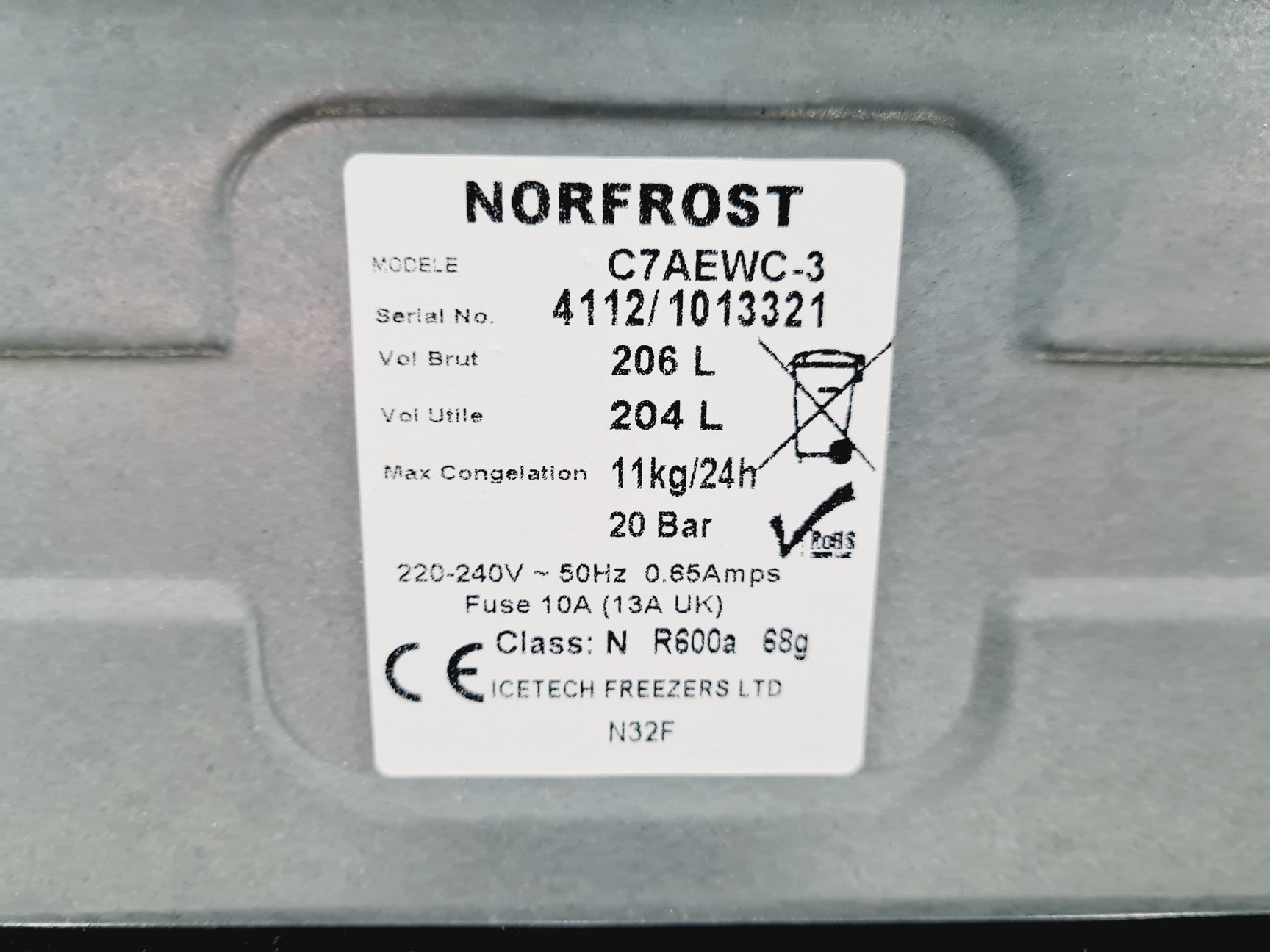 Image of Norfrost C7AEWC-3 Chest Freezer