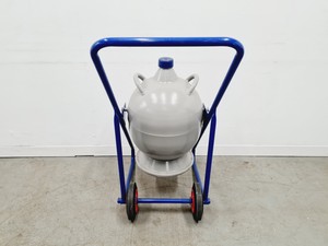 Thumbnail image of Statebourne Cryogenics Liquid Nitrogen Dewar with Wheeled Trolley
