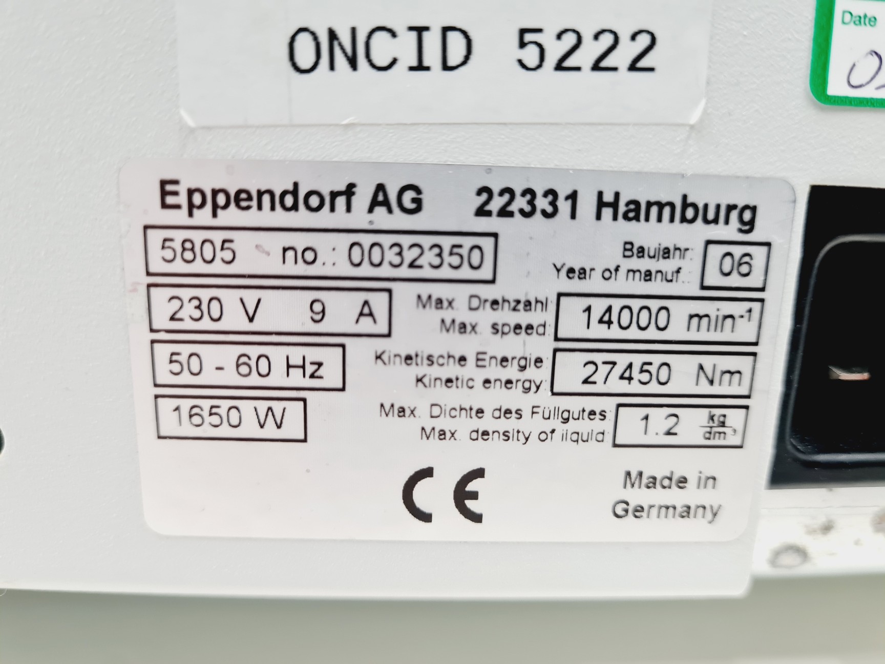 Image of Eppendorf 5804 R Refrigerated Centrifuge