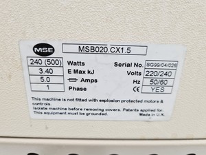 Thumbnail image of MSE Sanyo Centaur 2 MSB020.CX1.5 Centrifuge
